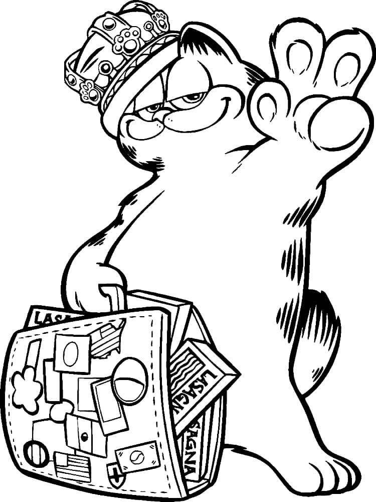 garfield coloring in pages