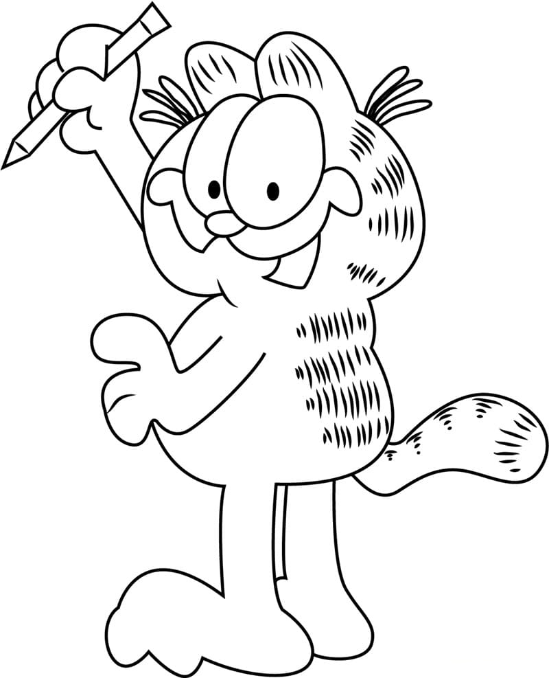 Ausmalbilder Garfield. Drucken Sie für Kinder kostenlos