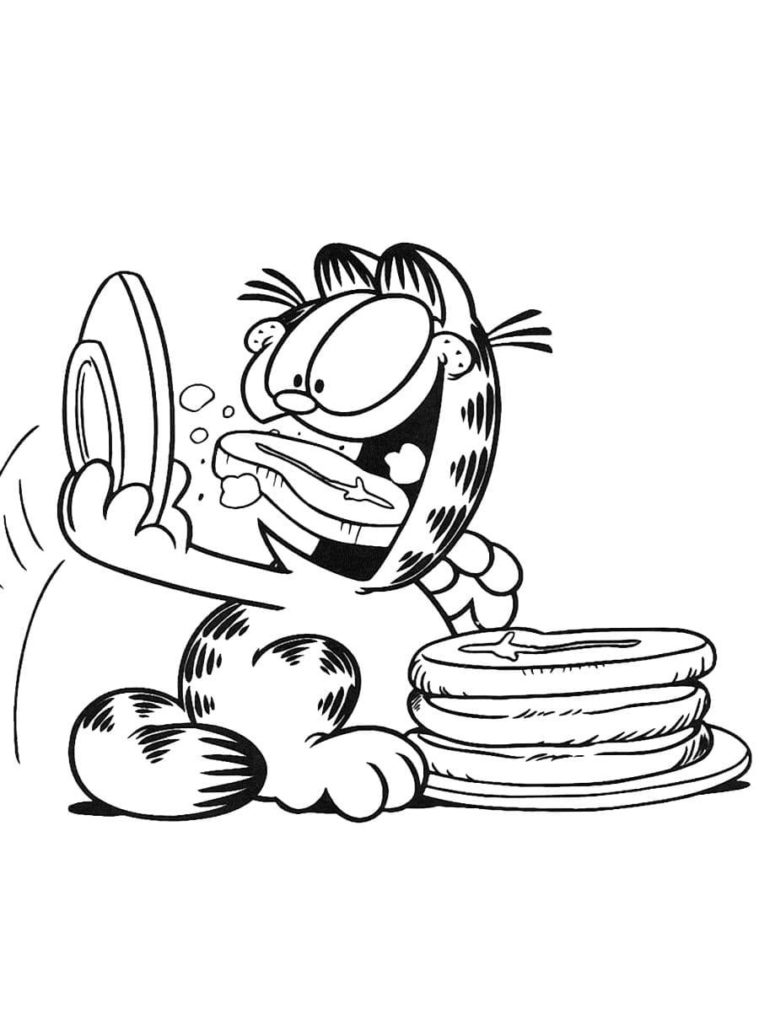 Disegni di Garfield da colorare. Stampa per bambini