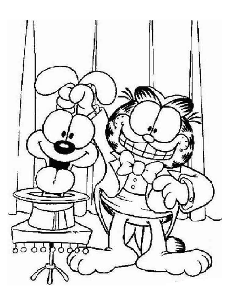 Coloriage Garfield. Gratuit à imprimer pour les enfants