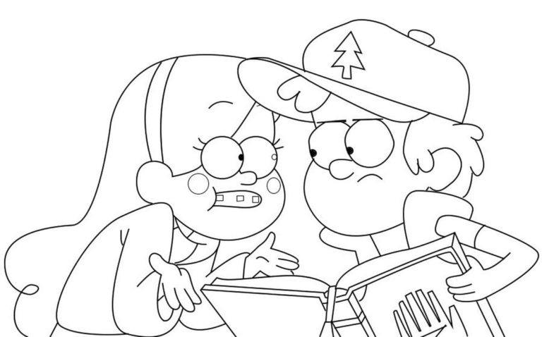 Gravity Falls coloring pages (100 Pieces). Print for free