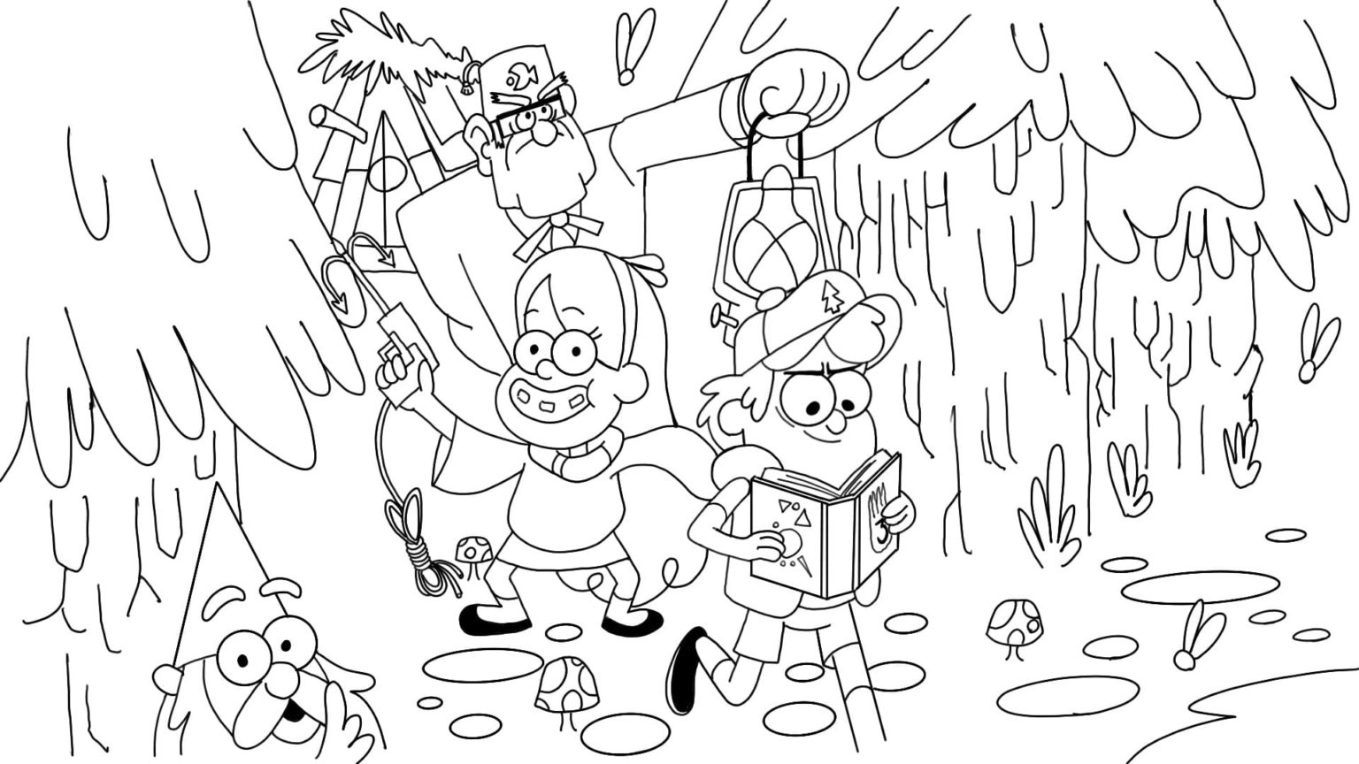 Dibujos De Gravity Falls Para Colorear Piezas Imprime Gratis