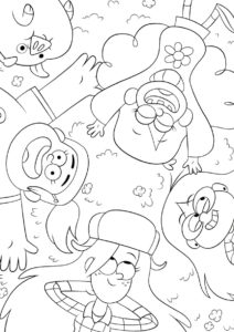 Dibujos De Gravity Falls Para Colorear Piezas Imprime Gratis