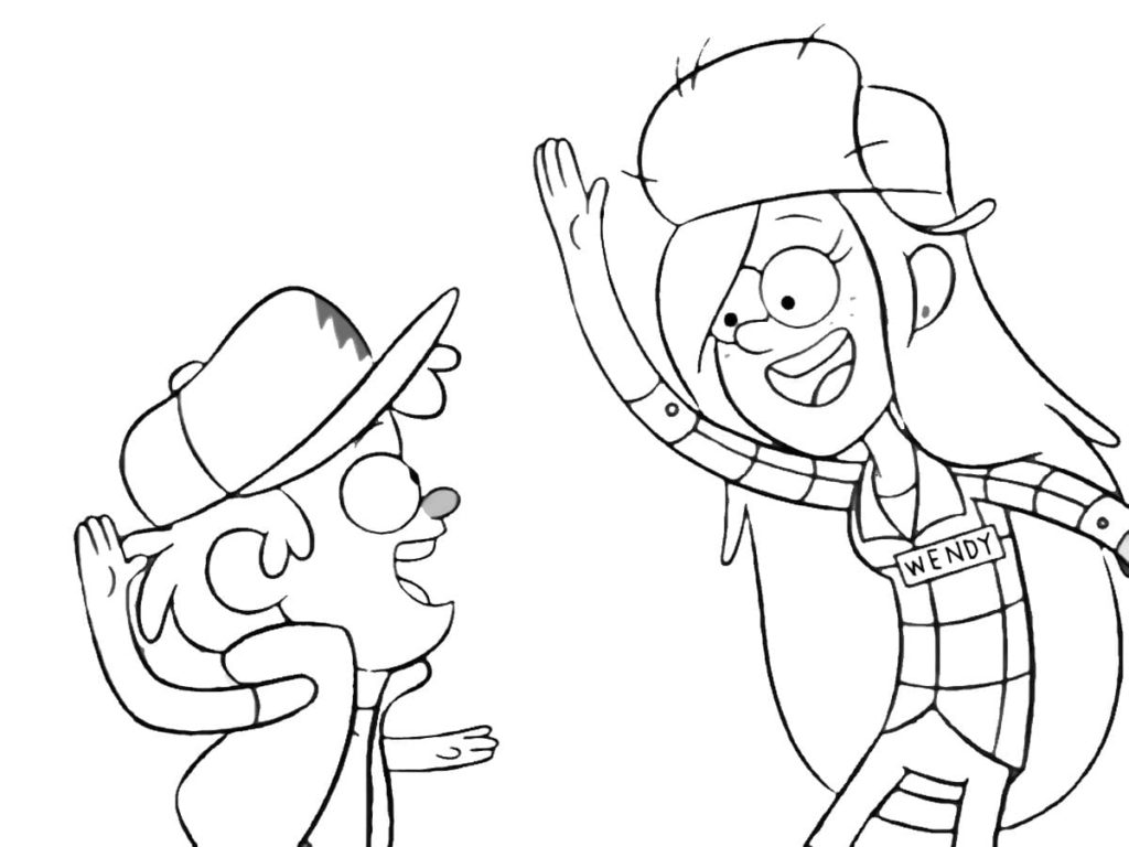 Gravity Falls coloring pages (100 Pieces). Print for free