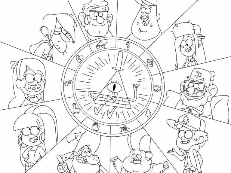 Desenhos De Gravity Falls Para Colorir Imprimir Gratuitamente