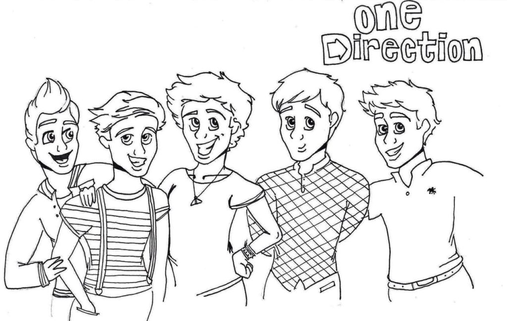 Disegni di One Direction da Colorare. Stampa gratuitamente