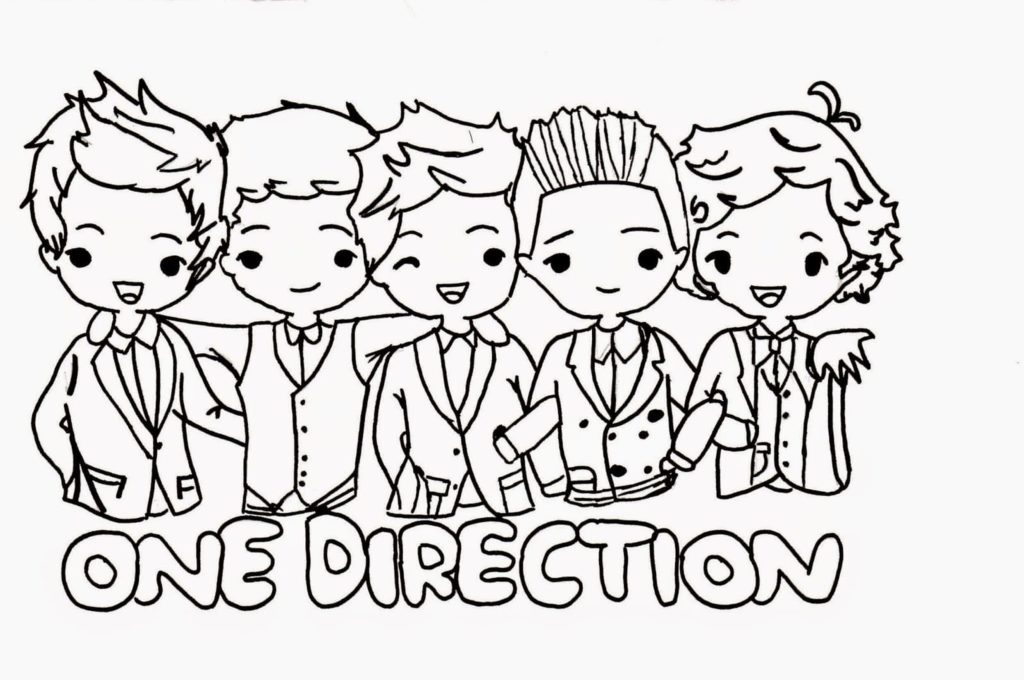 Dibujos de One Direction para colorear. Descarga e imprime gratis