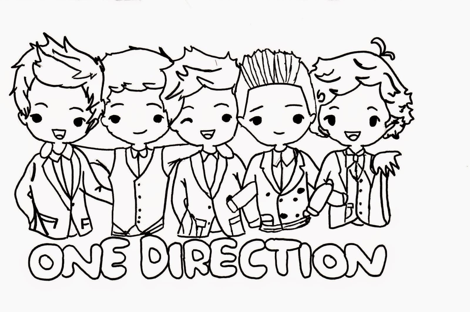 Dibujos De One Direction Para Imprimir Durante La Transmisi N Del Concurso El Quinteto Compuesto 