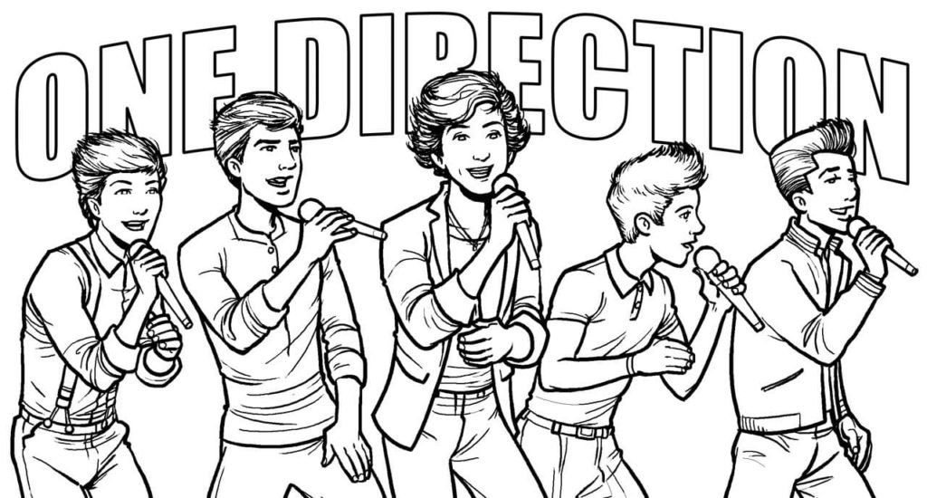 One Direction Ausmalbilder zum kostenlosen Drucken