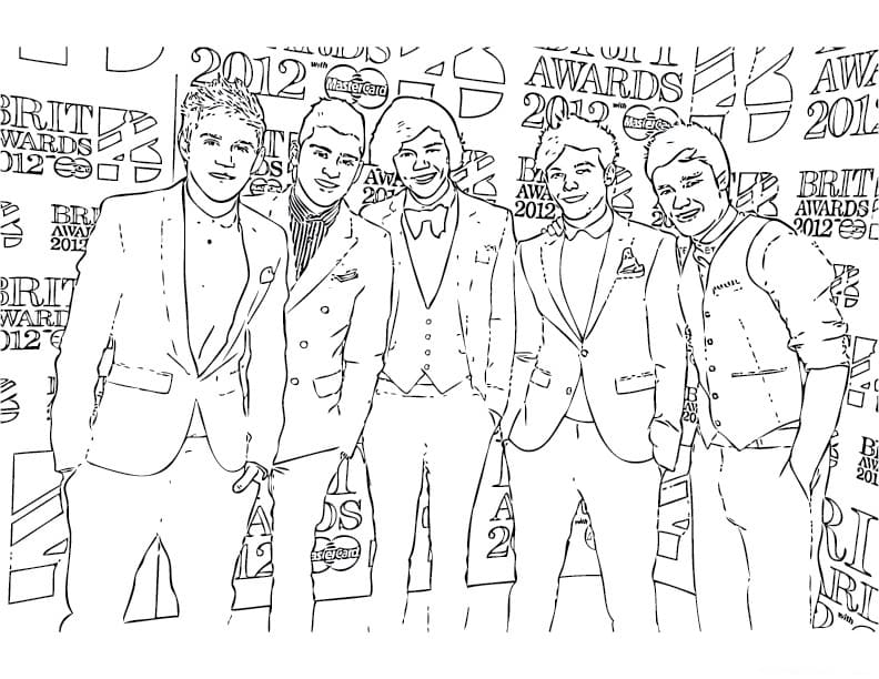 Disegni di One Direction da Colorare. Stampa gratuitamente