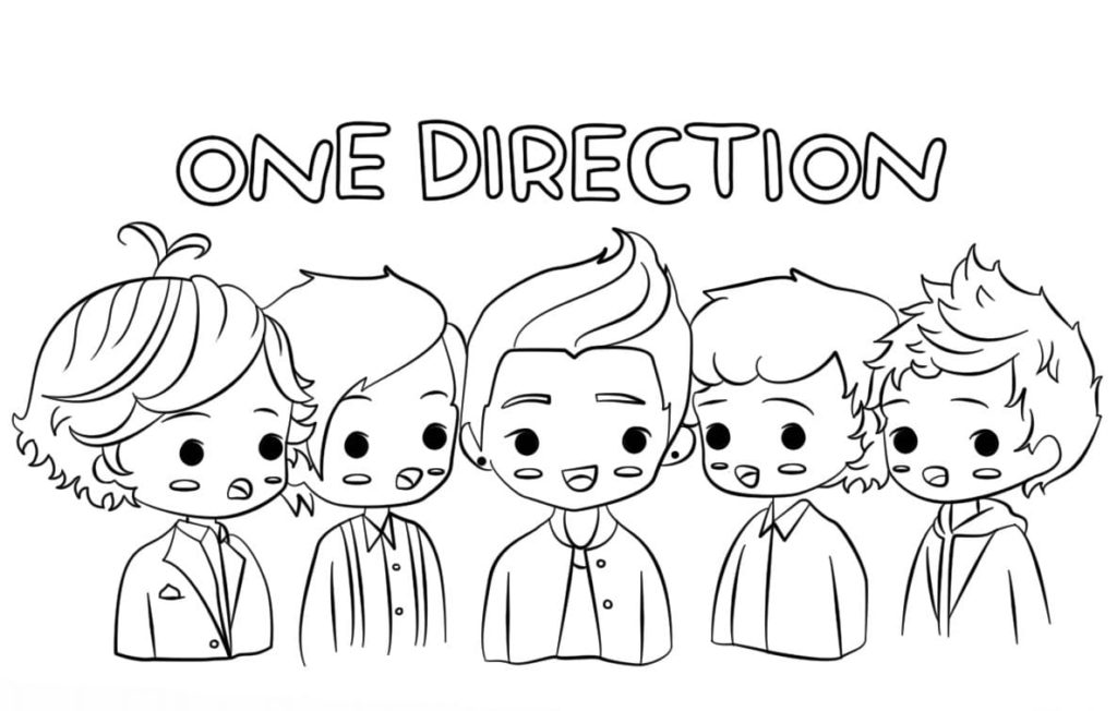 Dibujos de One Direction para colorear. Descarga e imprime gratis