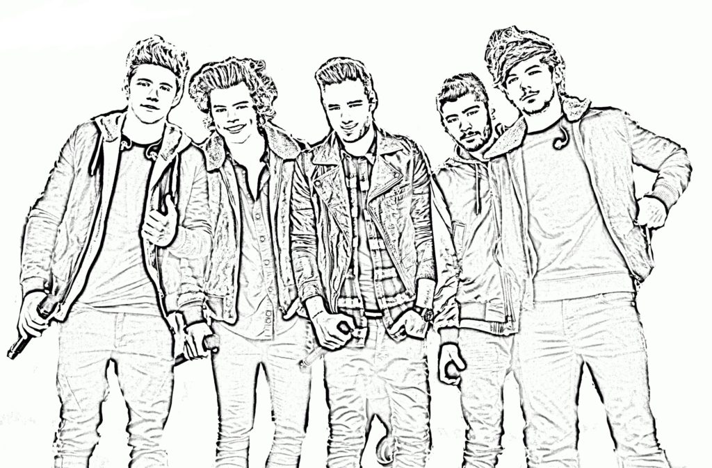 Desenhos de One Direction para colorir. Imprima gratuitamente