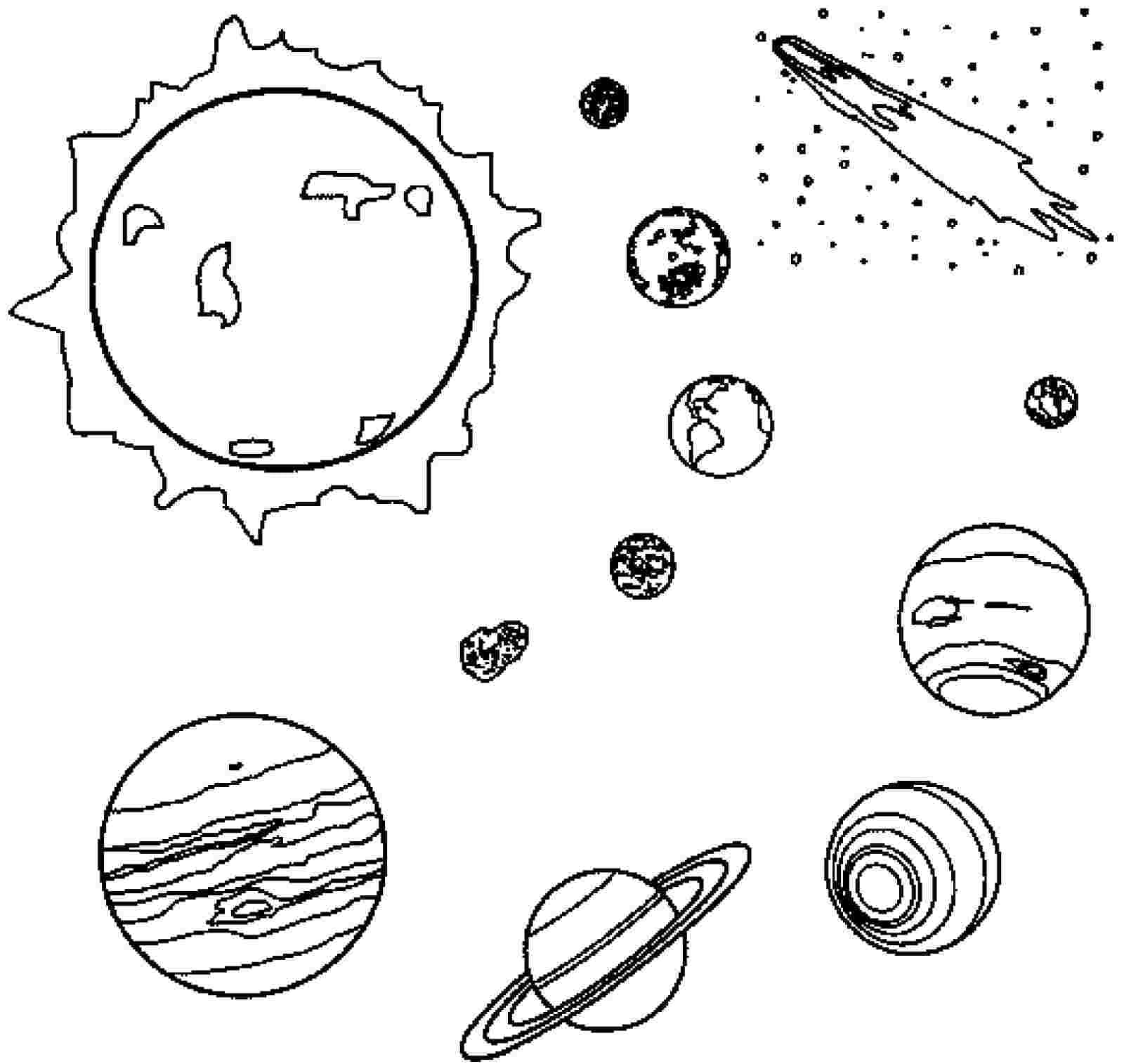 Планеты солнечной системы картинки распечатать