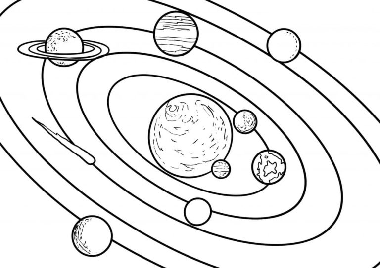 Coloriage Planètes (100 Pièces). Imprimer pour les enfants — free download