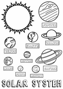 Planets Coloring Pages (100 Pieces). Print Free For Kids