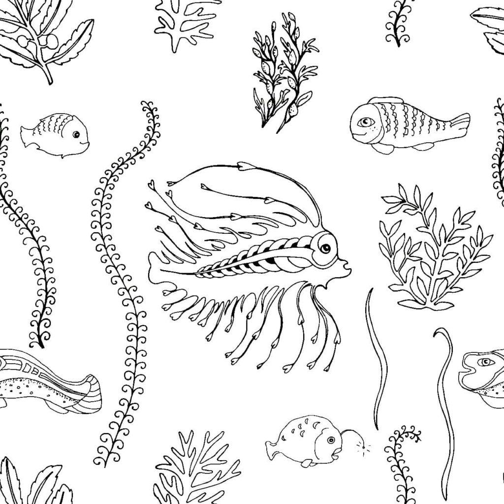 Animaux marins Coloriage - Monde sous-marin Coloriage
