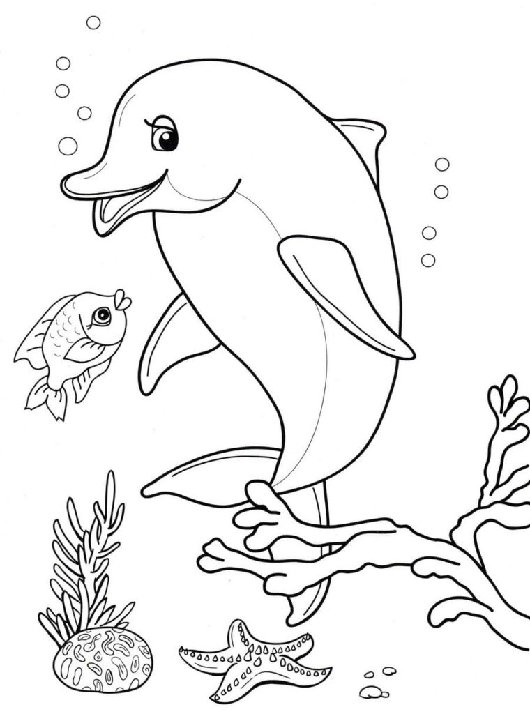 Coloring pages Sea and Ocean Animals - Underwater World