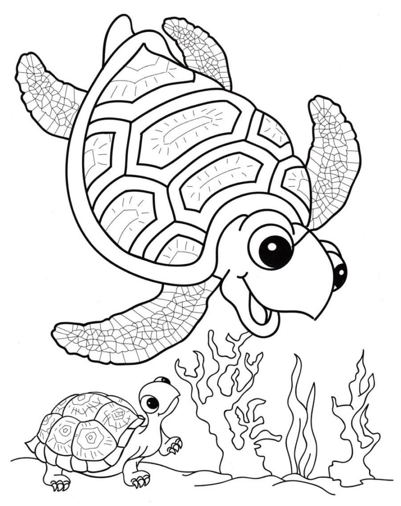 Animaux marins Coloriage - Monde sous-marin Coloriage