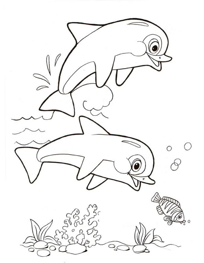 Coloring pages Sea and Ocean Animals - Underwater World