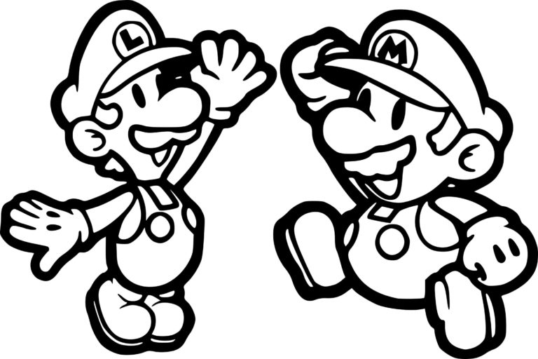 100 Coloriages Mario à Imprimer gratuitement | Mario et Luigi