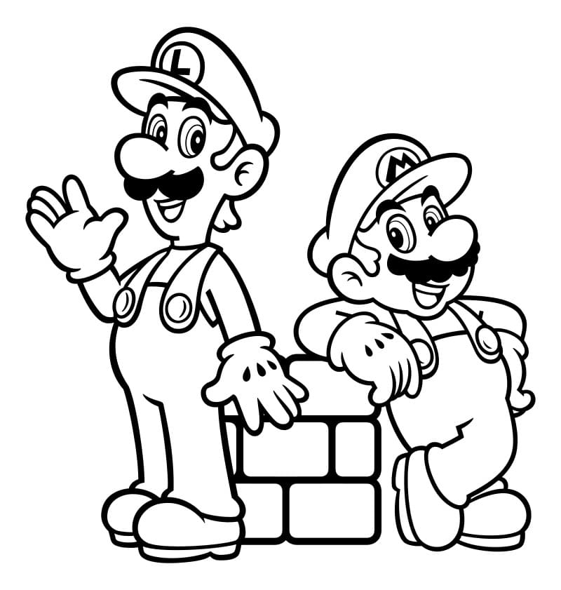 100 Coloriages Mario à Imprimer gratuitement