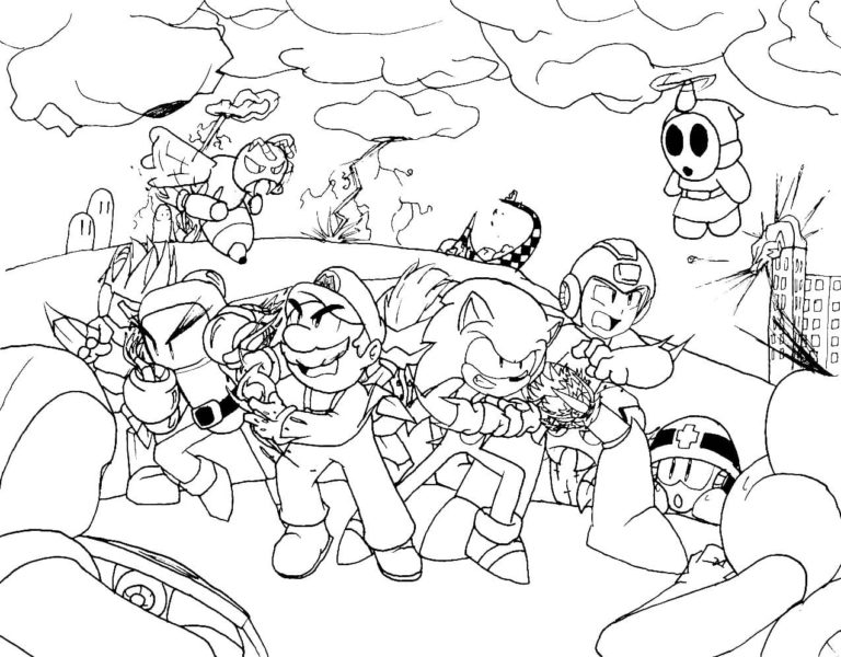 100 Coloring Pages Mario for Free Print | Mario and Luigi Coloring Pages