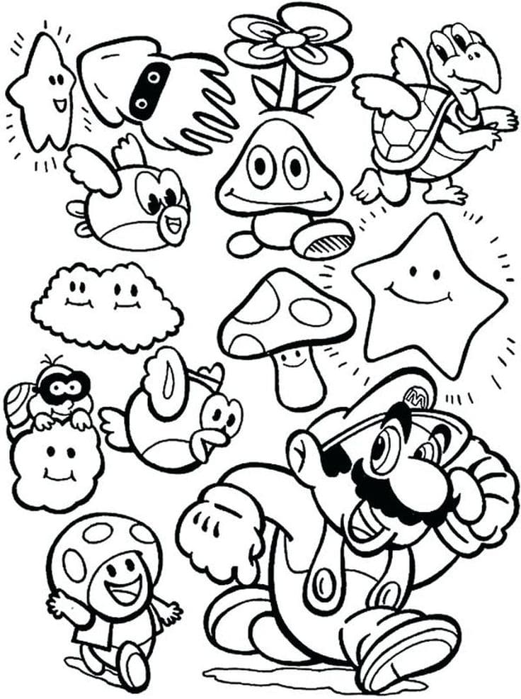 100 Ausmalbilder Mario zum kostenlosen Ausdrucken