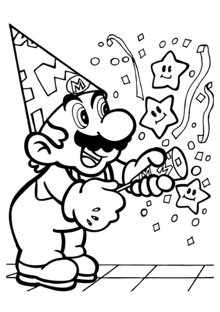 100 Dibujos de Mario para Colorear para imprimir gratis