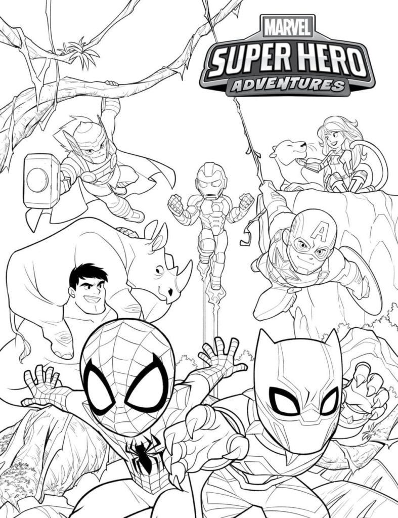 100 Dibujos de Superhéroes para Colorear. Imprime gratis