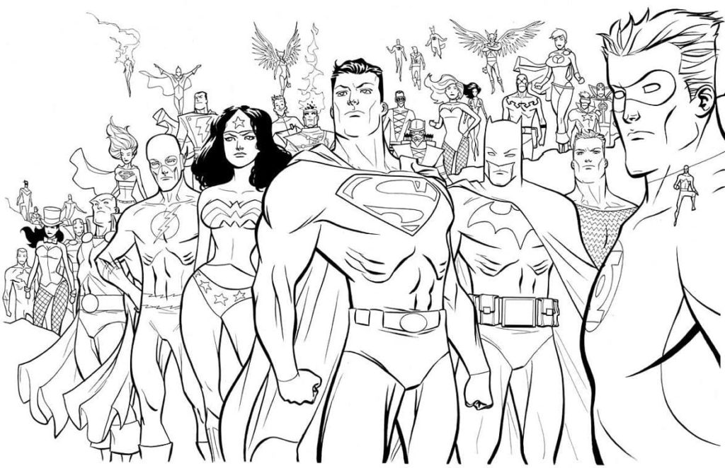 100 Dibujos de Superhéroes para Colorear. Imprime gratis