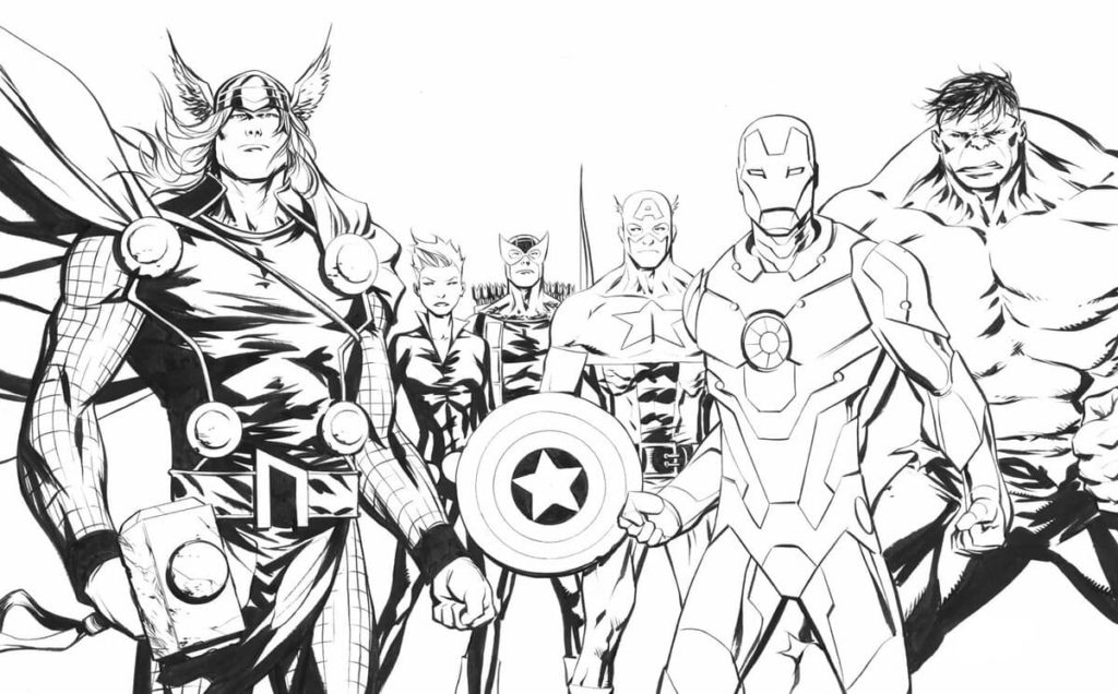 Desenhos de Super-heróis para Colorir. Imprimir gratuitamente