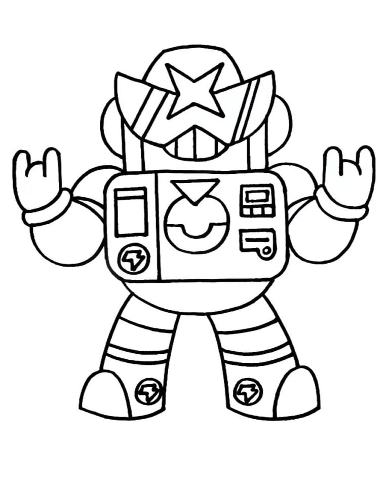 Disegni da Colorare Energetik Brawl Stars. Stampa gratuitamente