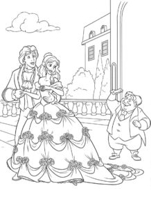 Disegni di La Bella e la Bestia da colorare e da Stampare