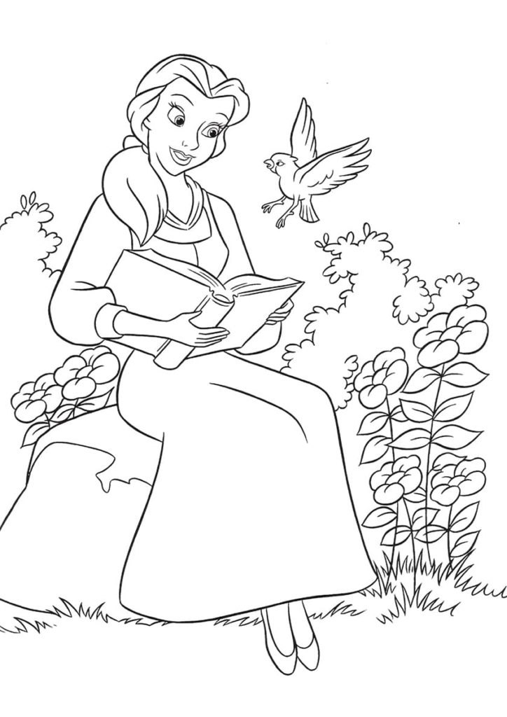 Desenhos para colorir A Bela e a Fera. Imprima gratuitamente