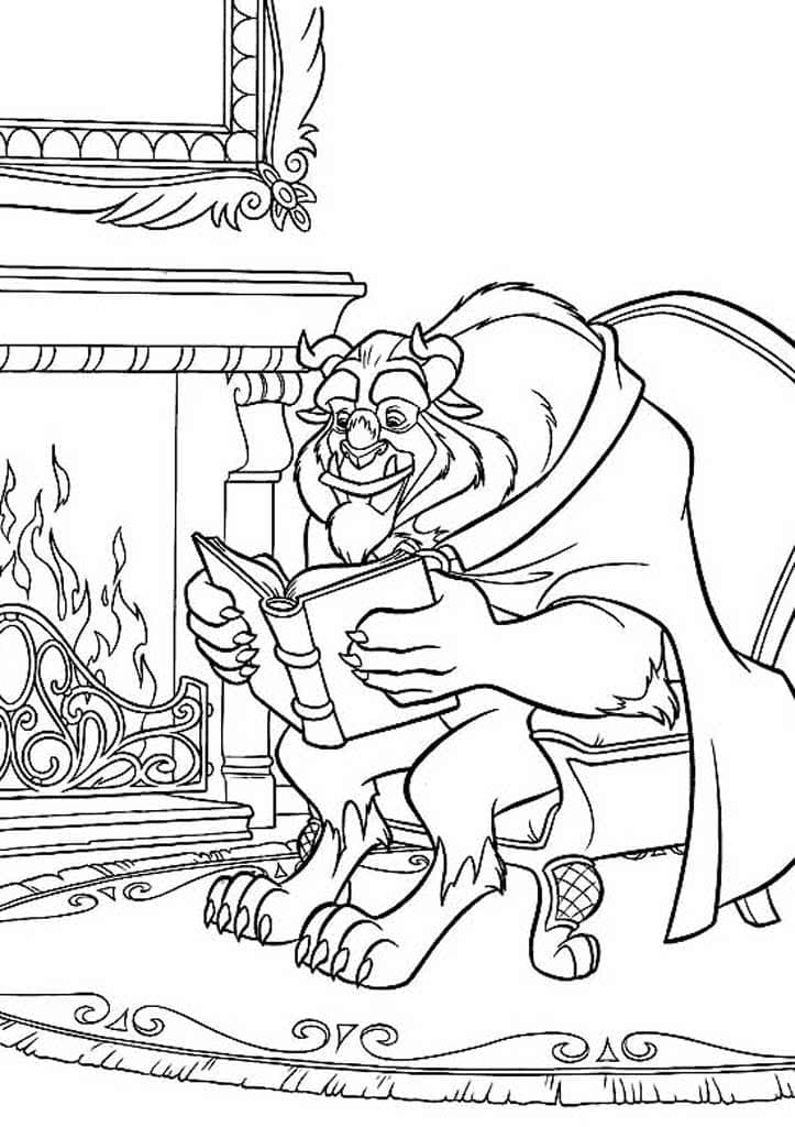 Coloring pages Beauty and the Beast. Print for free