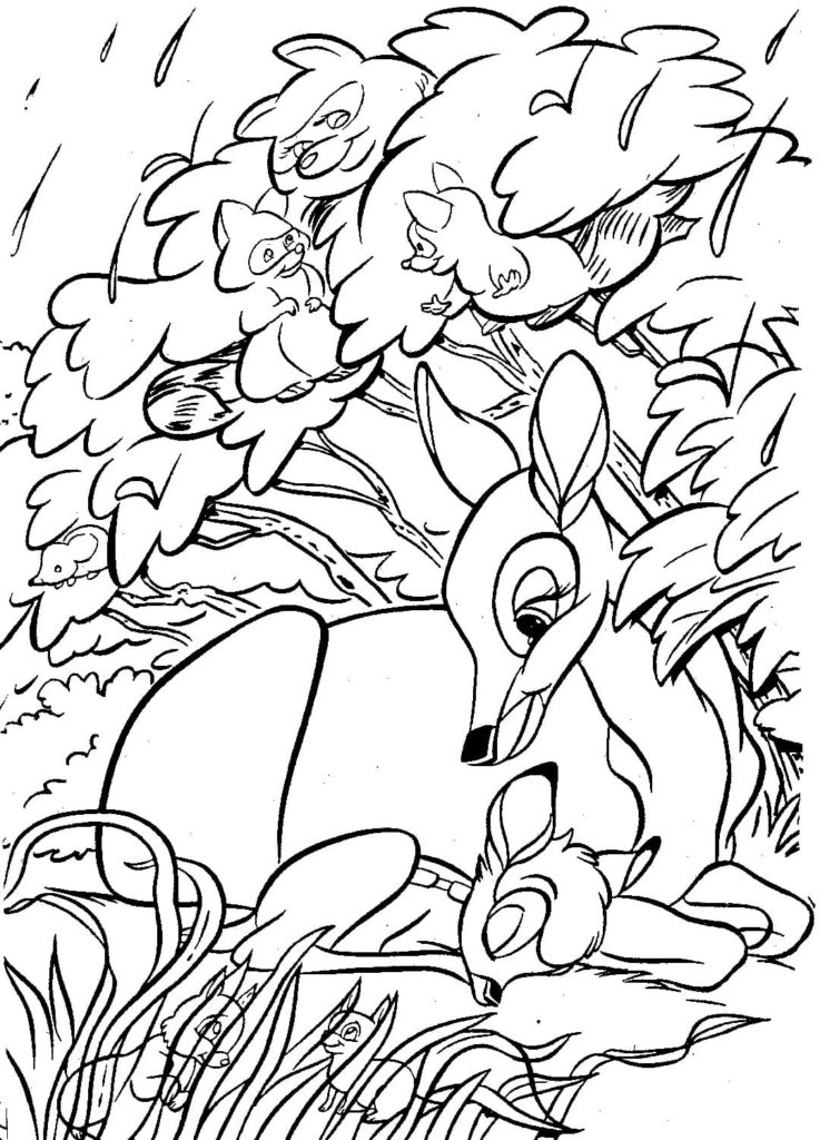 Bambi coloring pages. Print coloring pages free for Kids