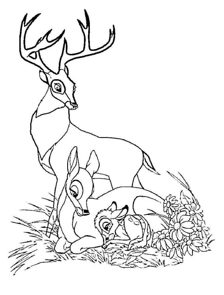 Coloriage Bambi. Imprimez gratuitement