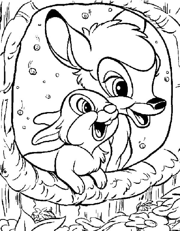Dibujos de Bambi para Colorear. Imprime gratis