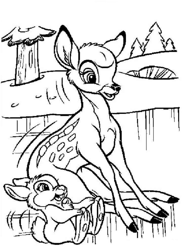 Bambi coloring pages. Print coloring pages free for Kids