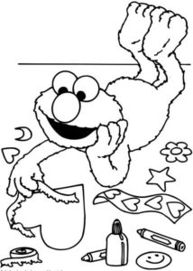 Coloring pages Elmo Sesame Street. Print for free | WONDER DAY — Coloring pages for children and ...