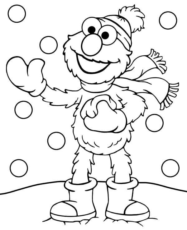 Dibujos de Elmo para colorear. Imprime gratis