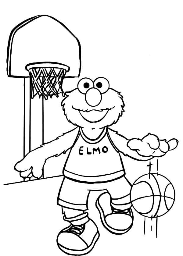 Ausmalbilder Elmo Sesamstrasse zum drucken
