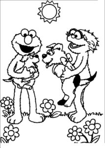 Coloring pages Elmo Sesame Street. Print for free | WONDER DAY ...