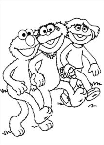 Coloring pages Elmo Sesame Street. Print for free | WONDER DAY ...