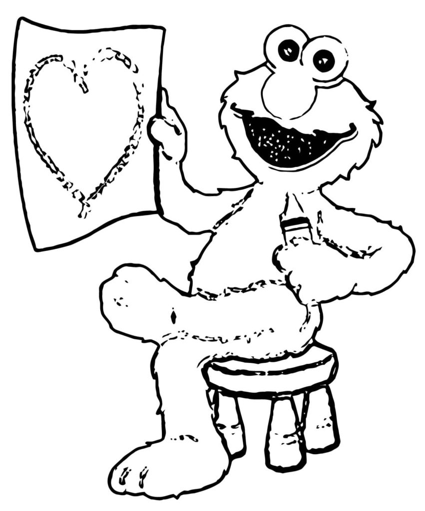 Disegno di Elmo da colorare. Stampa gratuitamente per bambini
