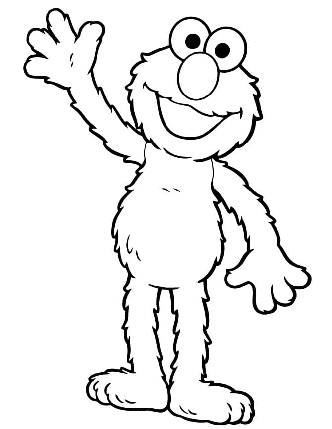 Coloring pages Elmo Sesame Street. Print for free