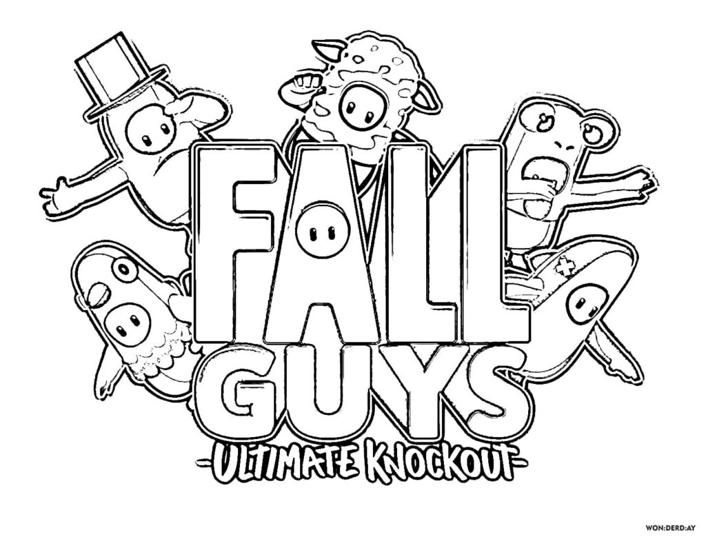 Coloriage Fall Guys. Imprimez gratuitement