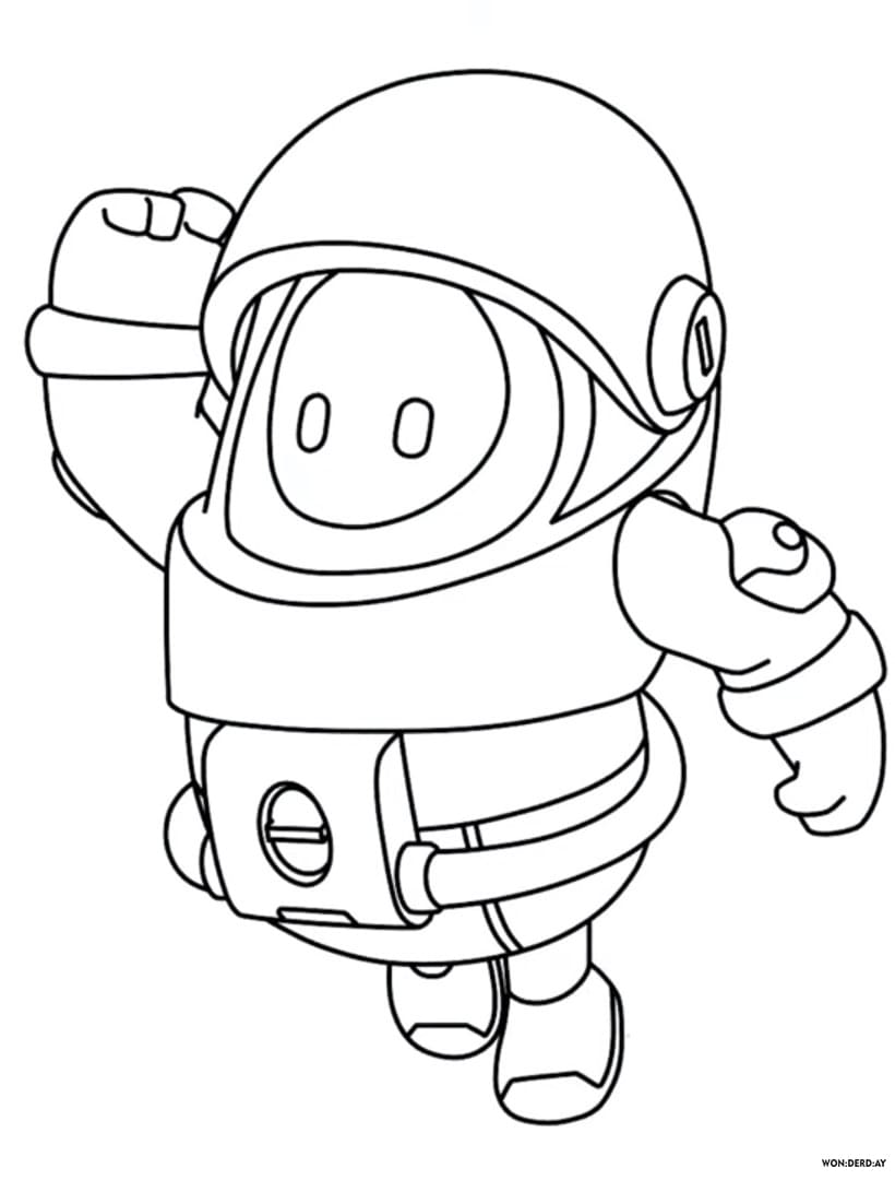 Desenhos de Fall Guys 26 para Colorir e Imprimir 