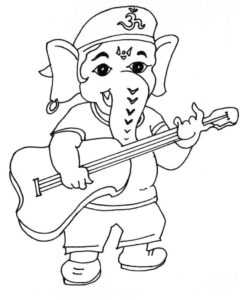 Ganesha Coloring Pages. Print for Free | WONDER DAY