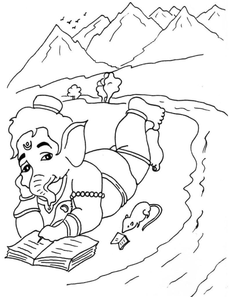 Ganesha Coloring Pages. Print for Free